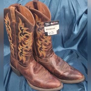 Justin Boots Tony Lama Western Cowboy Boots Brown Leather | NWT | 9D / 10D